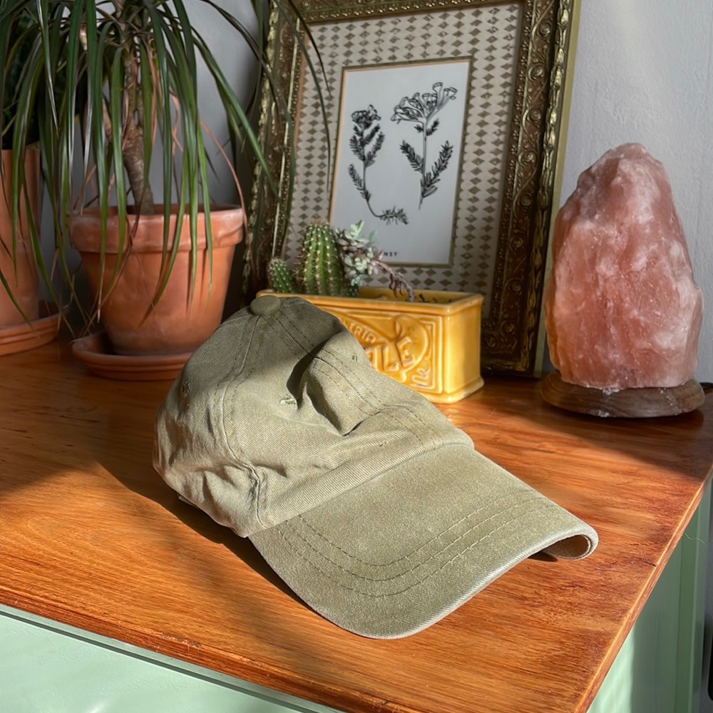 Olive green baseball cap
